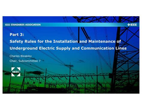 Safety Rules for the Installation and Maintenance of Underground Electric Supply and Communication Lines and Equipment