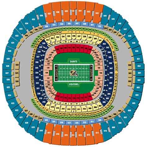 Saints Superdome Seating Chart