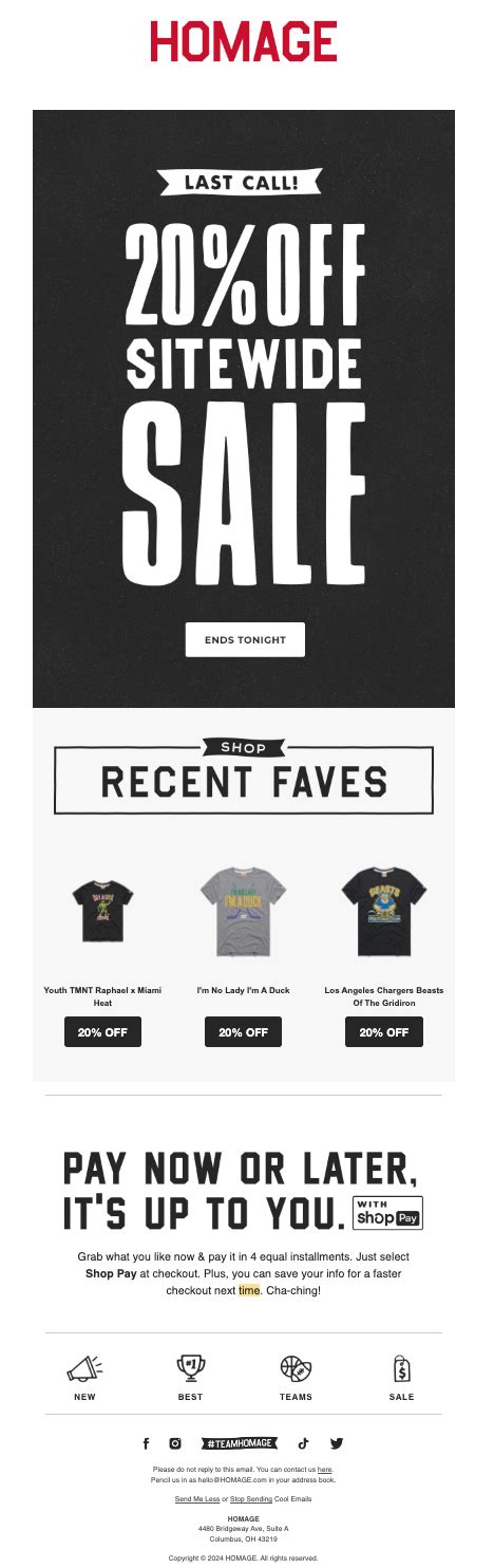Sale Email Template