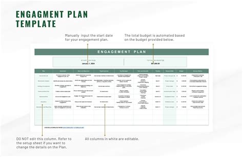 Sales Engagement Plan Template