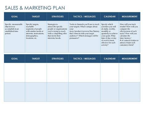 Sales Marketing Plan Template