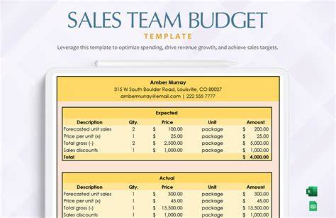 Sales Team Planning Template