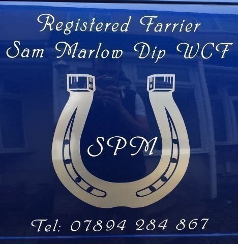 Sam Marlow registered farrier