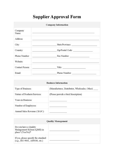 Sample Approval Form Templates