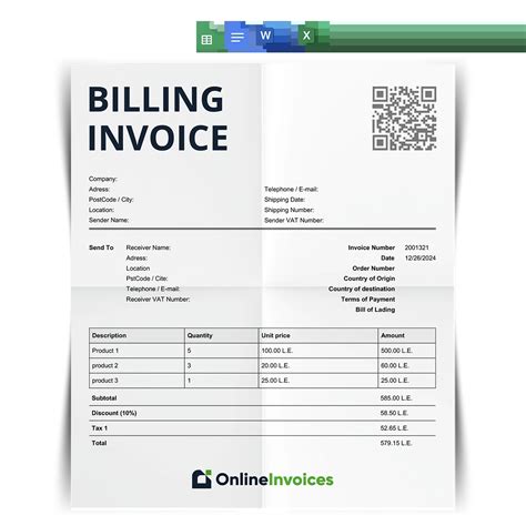 Sample Bill Template