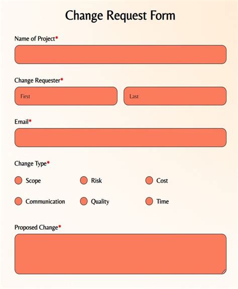 Sample Change Request Template