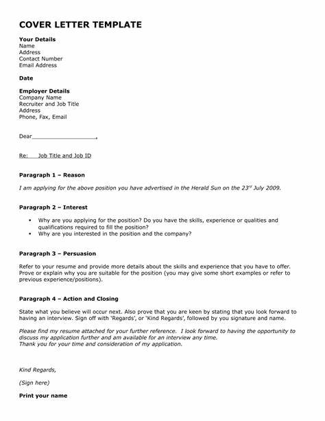 New a job letter format for of application 457