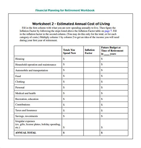 Sample Financial Plan Template