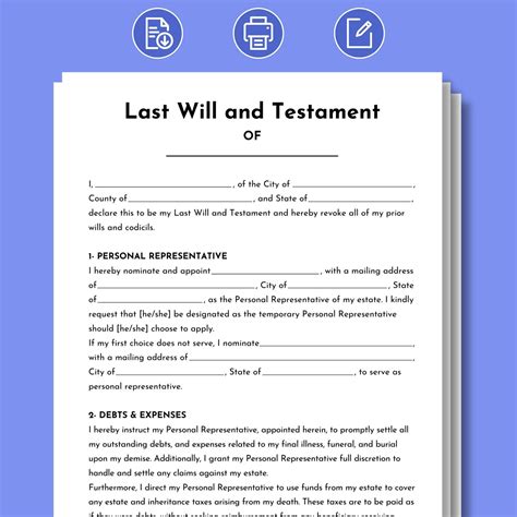 Sample Last Will And Testament Template Uk