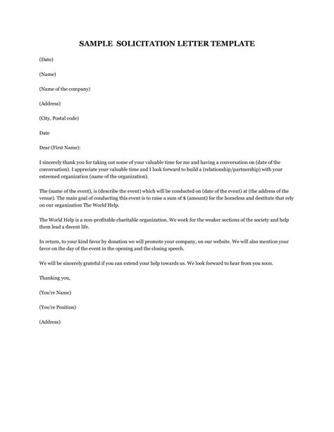 Sample Letter Template