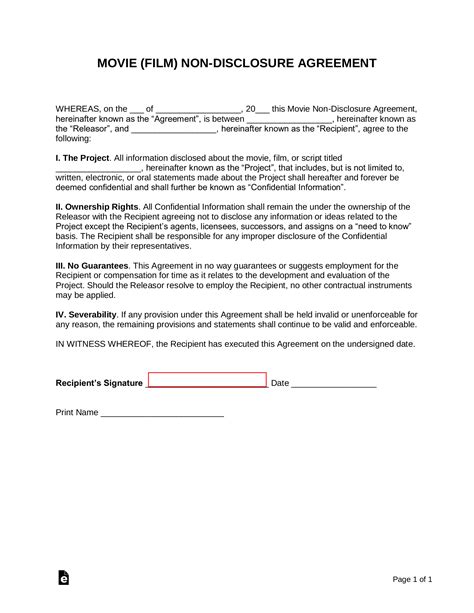 Sample Nda Agreement Template
