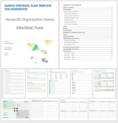 Sample Strategic Plan Template Nonprofit