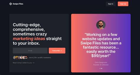 Sample Template For Web Copy For An Opt In Page