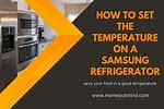 Samsung Refrigerator Settings