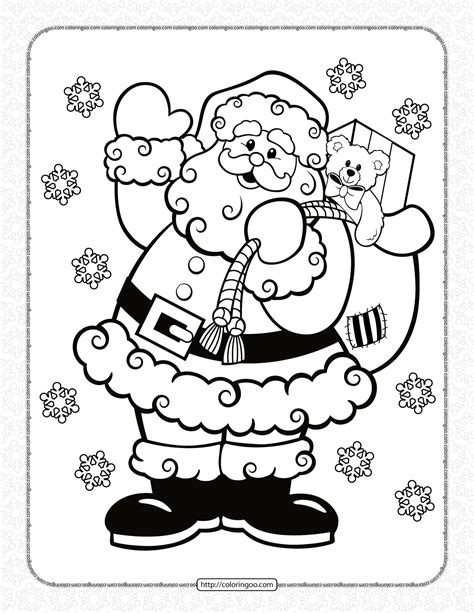 Santa Claus Colouring Pages Printable