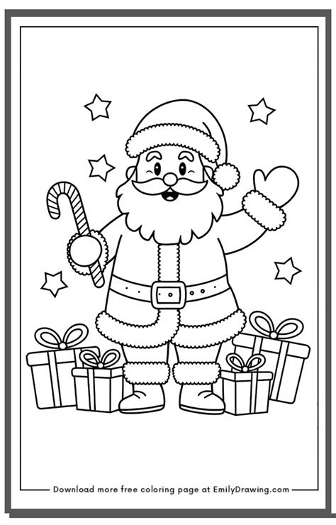 Santa Coloring Page Free Printable