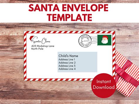 Santa Envelope Free Printable