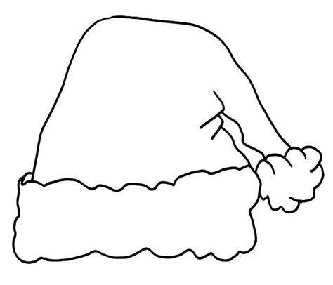 Santa Hat Printable Coloring Pages