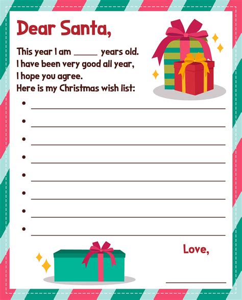 Santa Xmas List Template