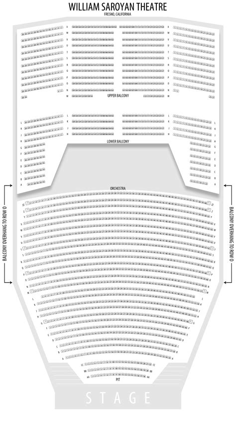Saroyan Theater Seating Chart