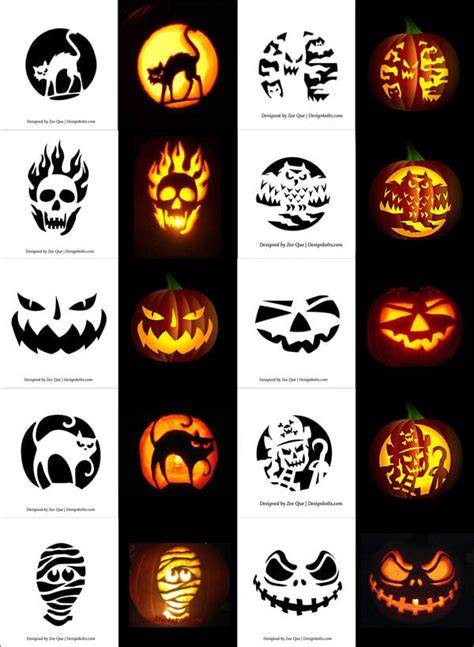 Scary Printable Pumpkin Stencils