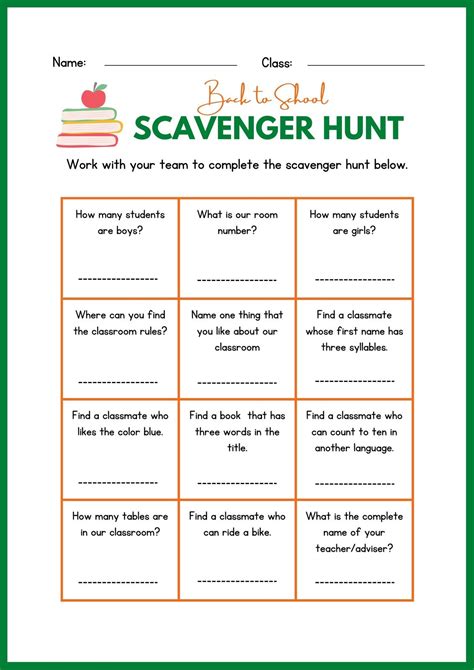 Scavenger Hunt Template