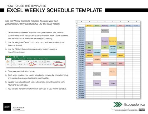 Schedule Template For Excel