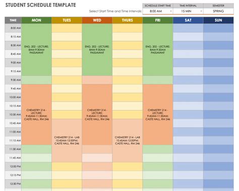 Schedule Templates Google Sheets