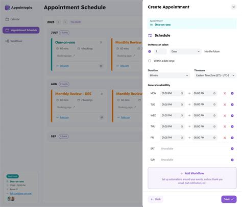 Scheduling Website Template