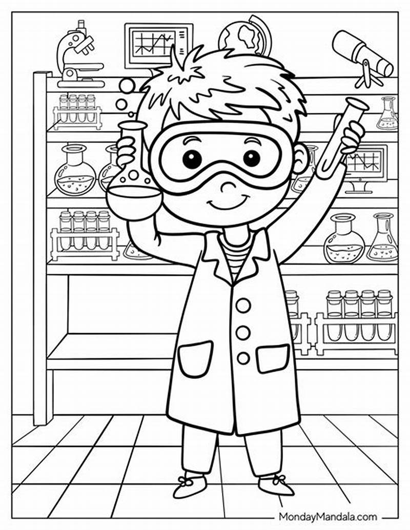 Science Lab Coloring Sheets