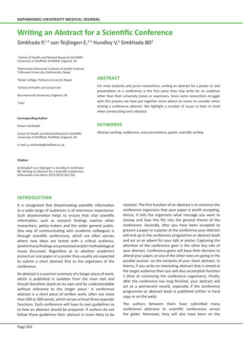 Scientific Abstract Template