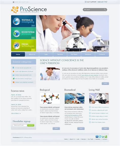 Scientific Website Templates