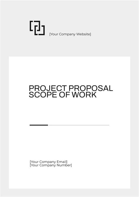 Scope Of Work Proposal Template