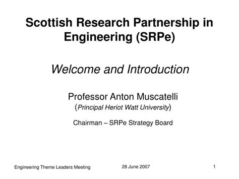 Scottish Research Partnership in Engineering