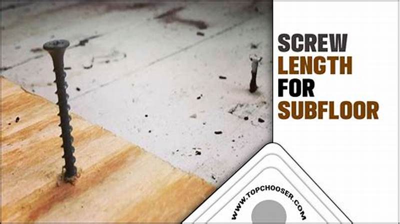 Screw Pattern For Subfloor