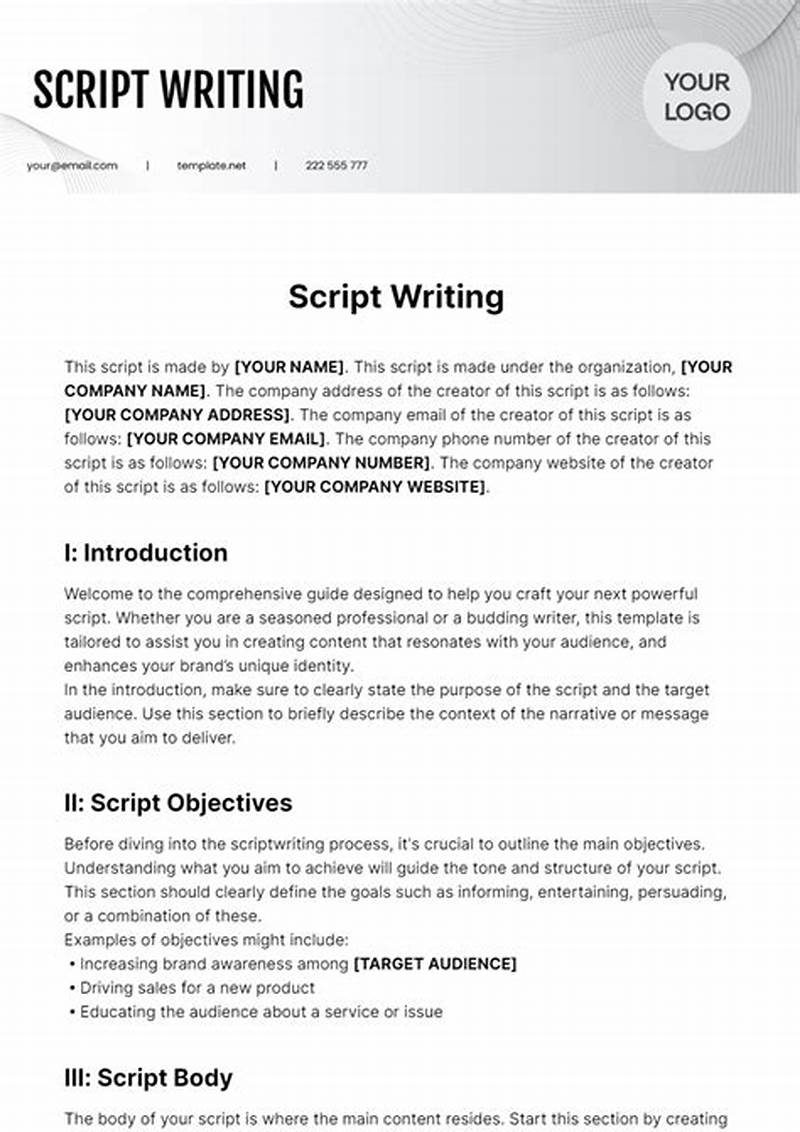 Script Form Writing