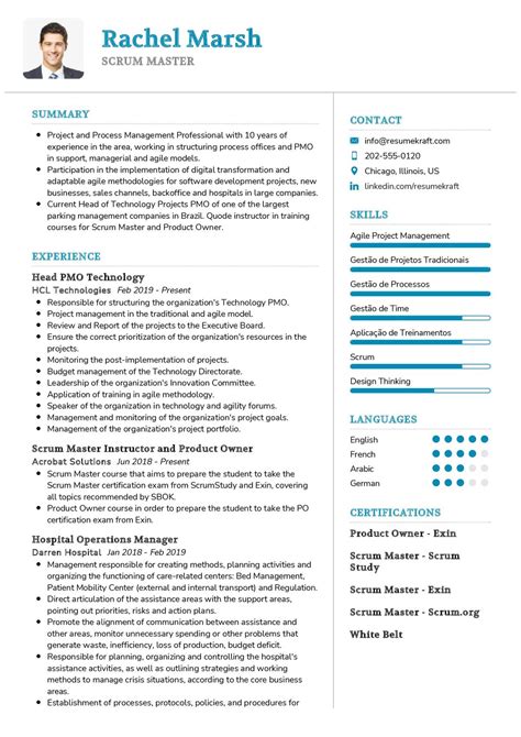Scrum Master Resume Template