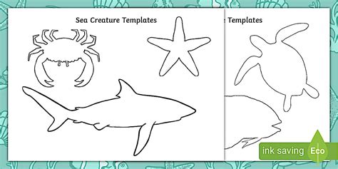 Sea Animal Templates