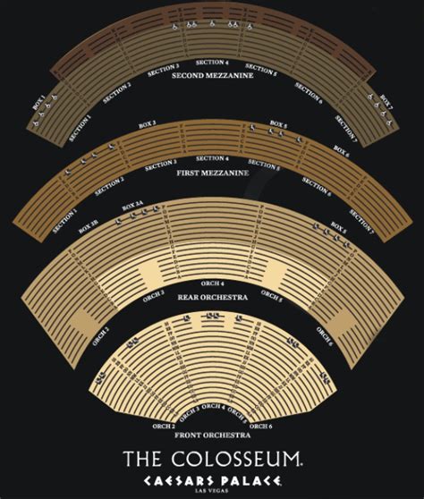 Seating Chart Colosseum Caesars Palace