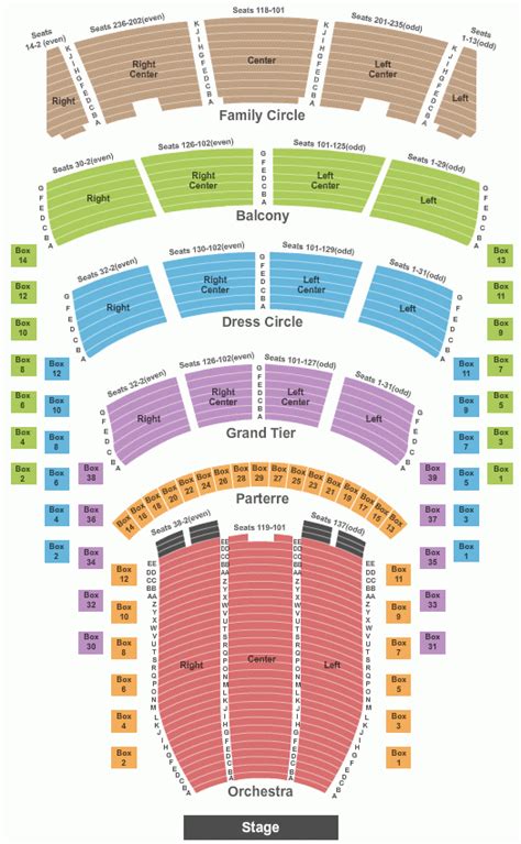 Seating Chart Lincoln Center Nyc