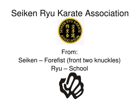 Seiken Ryu Karate Corbridge