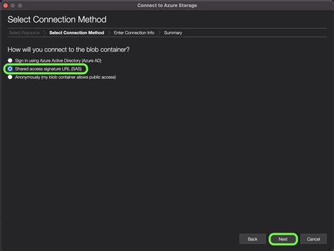 Select Connection Method
