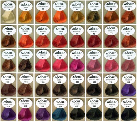 Semi Permanent Adore Color Chart