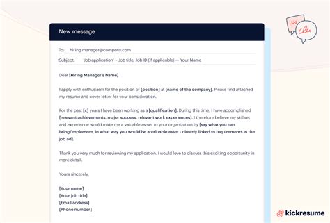 Sending Resume Email Template