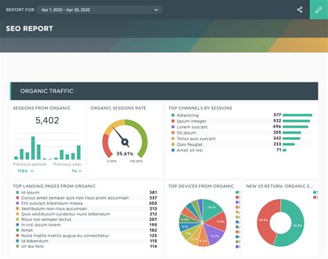 Seo Analytics Report Template