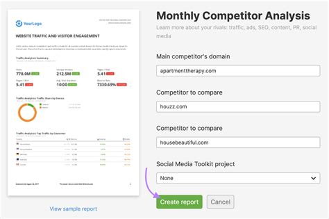 Seo Competitor Analysis Report Templates