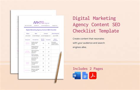 Seo Content Marketing Template