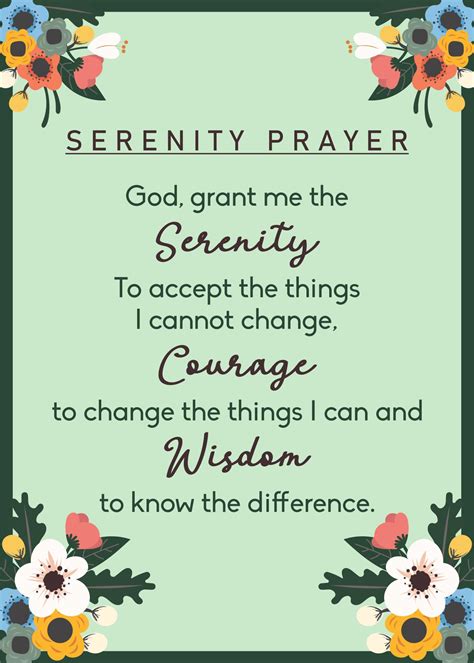 Serenity Prayer Printable