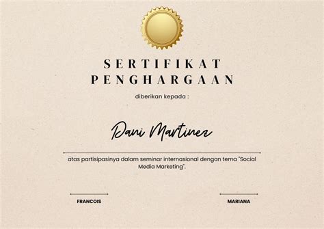 Sertifikat Modern