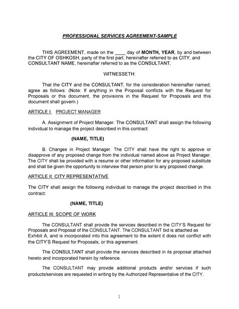 Service Agreement Contract Template